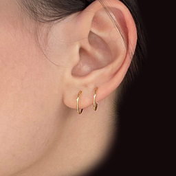 گوشواره طلا 18 عیار زنانه مدل حلقه ای کد 130488