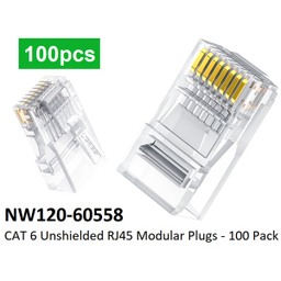سوکت شبکه CAT6 UTP یوگرین مدل NW120 بسته 100 عددی