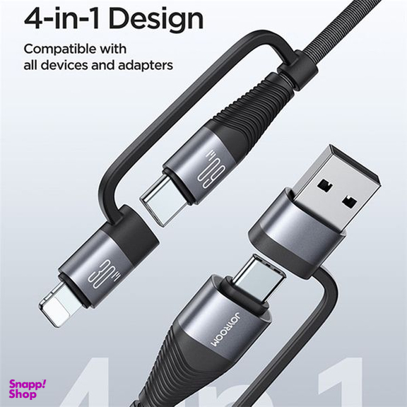 کابل تبدیل USB/USB-C به لایتنینگ/USB-C جوی روم مدل SA37-2T2 طول 1.2 متر