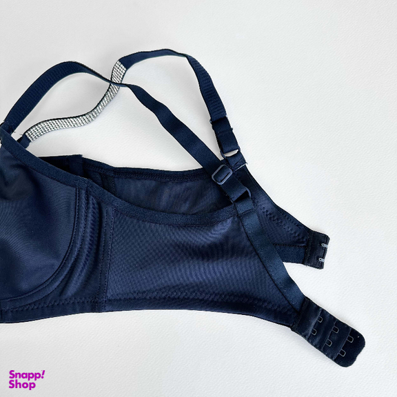 ست شورت و سوتین زنانه نوشه پوش مدل فنردار توری کد 90102 رنگ سرمه ای