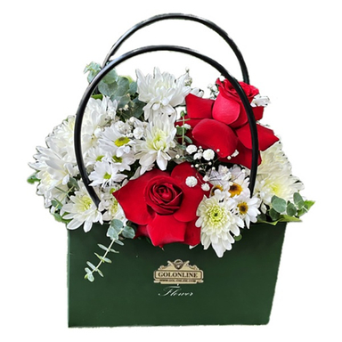 باکس گل طبیعی گل آنلاین مدل کیف