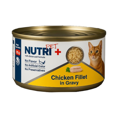 کنسرو غذای گربه نوتری پت مدل نچرال فیله مرغ در سس وزن 120 گرم