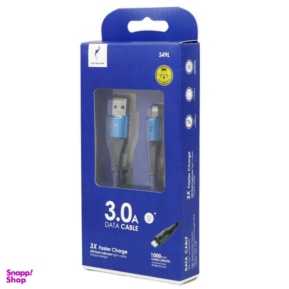 کابل USB به Lightning اسکای دلفین مدل S49L 3A طول ۱ متر