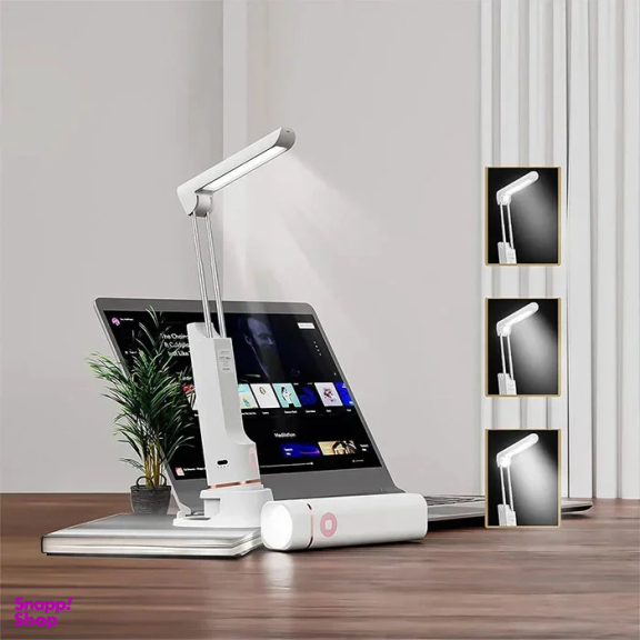 چراغ مطالعه و پاوربانک 4 کاره پاوا مدل PW-F4TF23 Flare Foldable ظرفیت 5600 میلی‌ آمپر ساعت