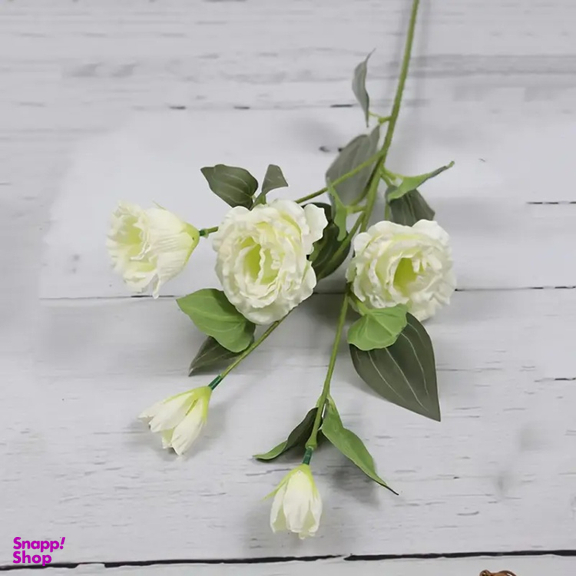 شاخه گل لیسیانتوس مصنوعی کد 1852w رنگ سفید