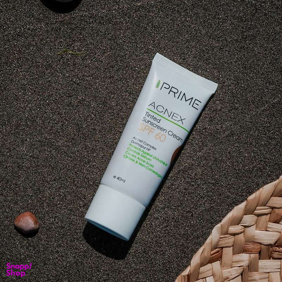 کرم ضد آفتاب رنگی پریم مدل Acnex Tinted رنگ بژ روشن با SPF60 حجم 40 میلی لیتر