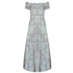 پیراهن زنانه مدل 100052324 گل برجسته رنگ آبی