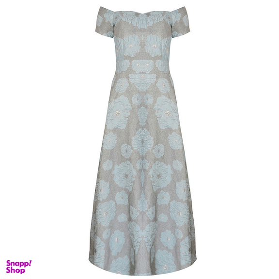 پیراهن زنانه مدل 100052324 گل برجسته رنگ آبی