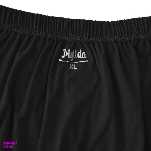 شورت مردانه ماییلدا مدل پادار پنبه ای کد 4702 رنگ مشکی