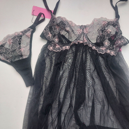 لباس خواب زنانه برتا کد 2200BS رنگ مشکی