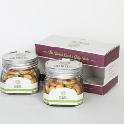 آجیل هدیه تنگ گلبهار 1 به همراه پسته احمدآقایی بادام هندی گوناتس وزن 200 گرم