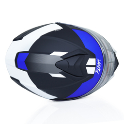 کلاه کاسکت فک متحرک فلش مدل 935sv white/blue