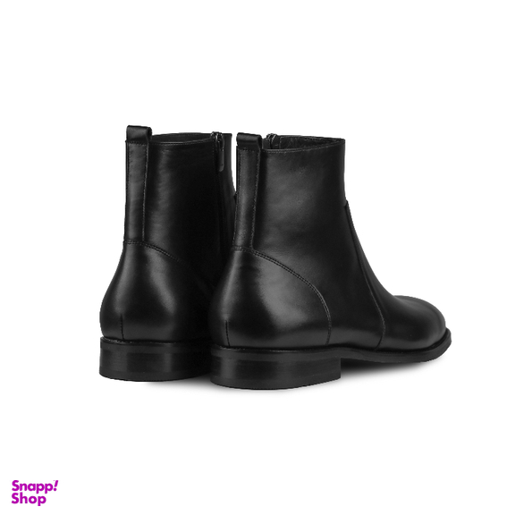 نیم بوت مردانه چرم مونو کد J5528-001 رنگ مشکی