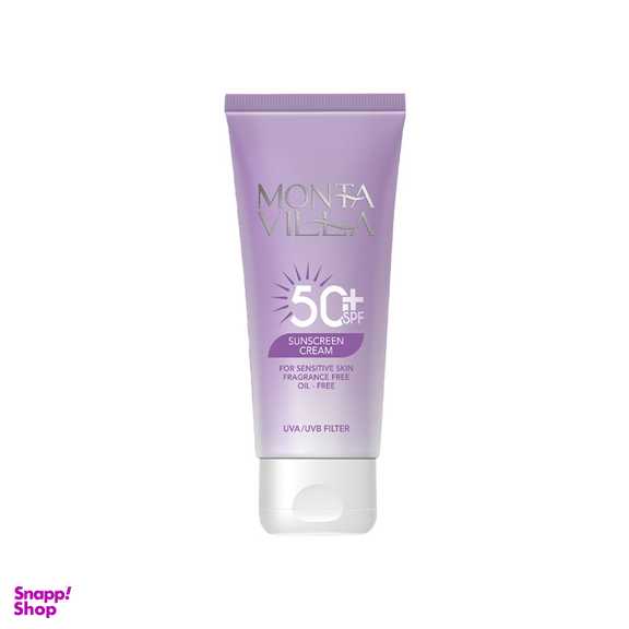 ضد آفتاب بی رنگ مونتاویلا SPF50 مدل 01 مناسب انواع پوست حجم 50 میلی لیتر