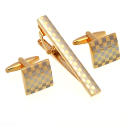 ست دکمه سردست و گیره کراوات مردانه زرکات مدل S203