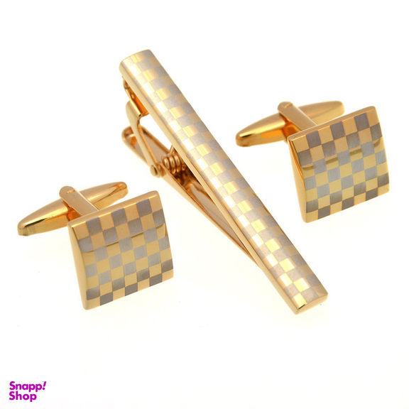 ست دکمه سردست و گیره کراوات مردانه زرکات مدل S203