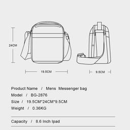 کیف رودوشی مردانه بنج مدل 2876