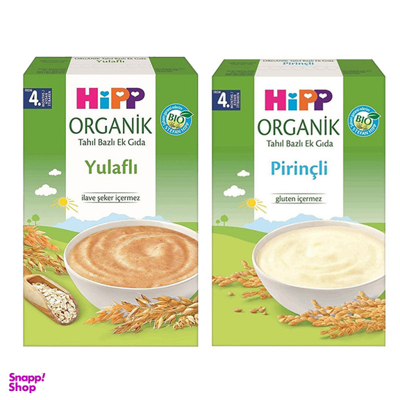 غذای کمکی کودک جو دوسر و 5 غله بدون شیر هیپ 200 گرم بسته 2 عددی