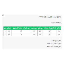مانتو زنانه السانا مدل باتیس کد 229001 رنگ مشکی