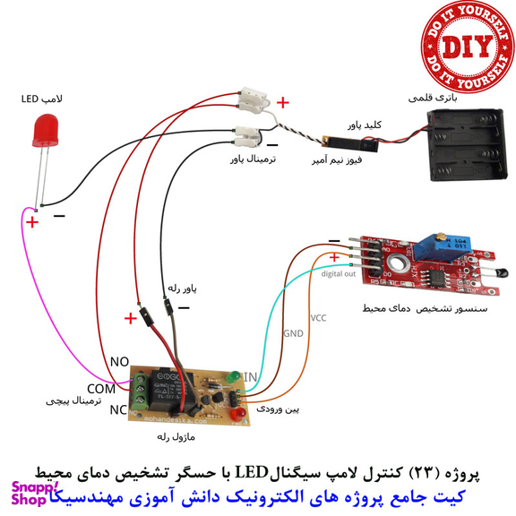 کیت آموزش الکترونیک مهندسیکا مدل 55 پروژه جامع دانش آموزی DIY+55