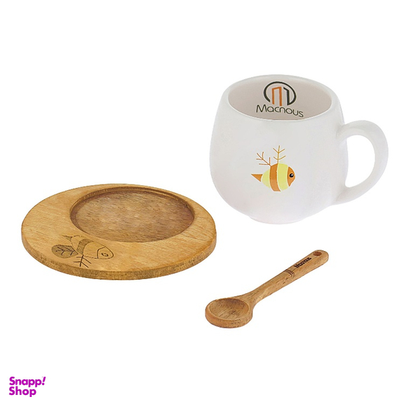 ست ماگ مکنوس کد 1008 همراه باقاشق و زیرلیوانی