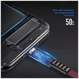 کابل تبدیل USB به MicroUSB راک اسپیس مدل RCB0776 طول 1.2 متر