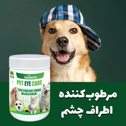 دستمال مرطوب و سواب مرطوب سگ و گربه مخصوص اطراف چشم کوالاپت مدل EYE02 بسته ۲ عددی