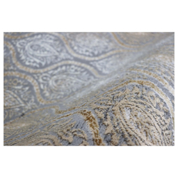 فرش گرد طرح درباری رنگ زمینه طوسی