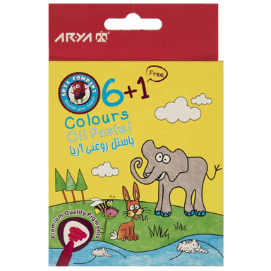 پاستل 6 رنگ مقوایی آریا + 1 عدد رایگان