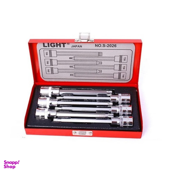 آچار آلن بکسی لایت مدل فوق بلند کد SMT-TORX-LONG-JAPN-LIGHT-1/2-S2026 مجموعه 6 عددی