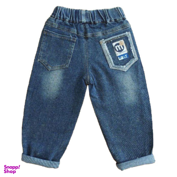 شلوار جین بچگانه مدل تدی رنگ آبی