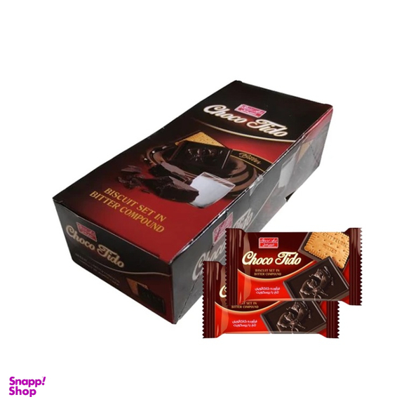 بیسکویت شوکو تیدو شیرین شیرین عسل وزن 18 گرم بسته ۲۴ عددی