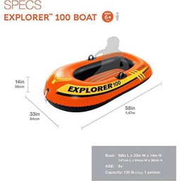 قایق بادی یک نفره اینتکس مدل Explorer کد 58329