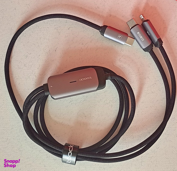 کابل تبدیل USB-C به USB-C/Lightning توکی مدل TXCYL-BS0G طول 1.2 متر