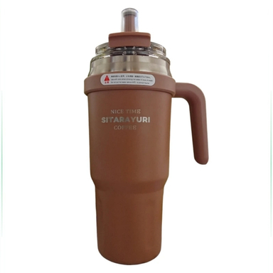 تراول ماگ تامبلر سیتارایوری مدل نی دار کد 600 گنجایش 750 میلی لیتر به همراه آسان نوش