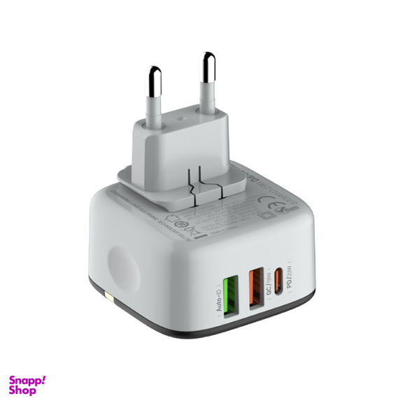 شارژر دیواری الدینیو مدل A3513Q به همراه کابل usb-c