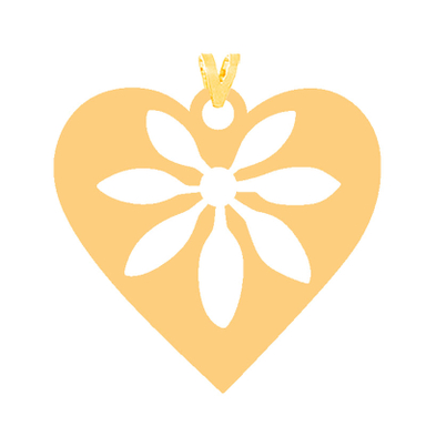 آویز گردنبند طلا 18 عیار زنانه کرابو مدل قلب Kr31601