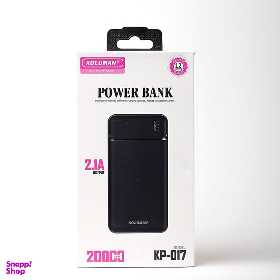 پاوربانک کلومن مدل KP-017 ظرفیت 20000 میلی آمپر ساعت به همراه کابل MICROUSB / USB-C/ لایتنینگ