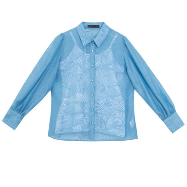 شومیز زنانه برنس مدل دلارا رنگ آبی