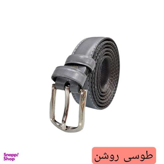 کمربند زنانه مدل سگگ میخی کد 011 رنگ طوسی روشن