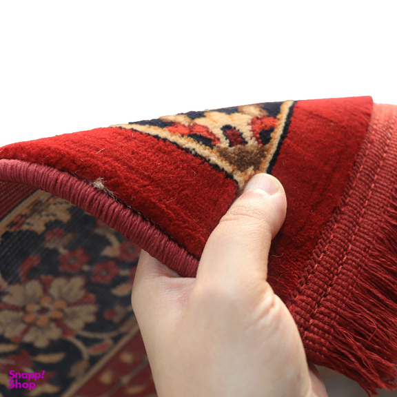 فرش ماشینی بزرگمهر طرح بلوچی کد 78015 رنگ زمینه قرمز