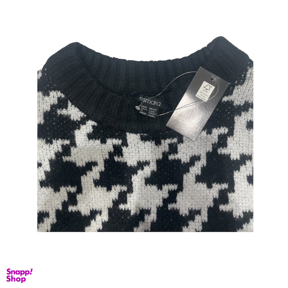 مانتو زنانه اسمارا کد es02 رنگ سفید مشکی