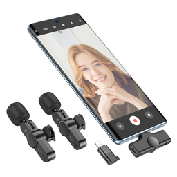 میکروفون یقه ای بروفون مدل BFK12 Type-C/Lightning مجموعه 2 عددی