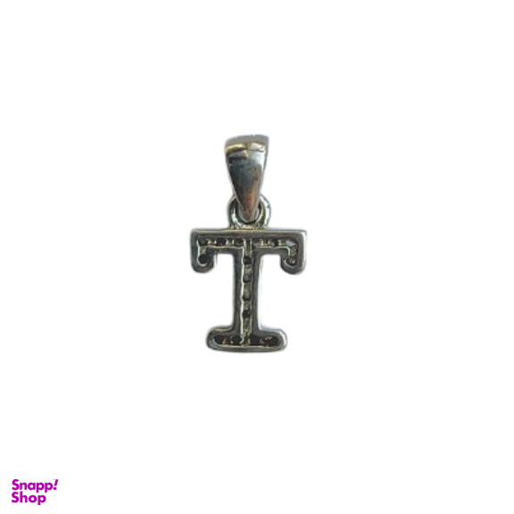 آویز نقره زنانه مدل حرف T کد 123568