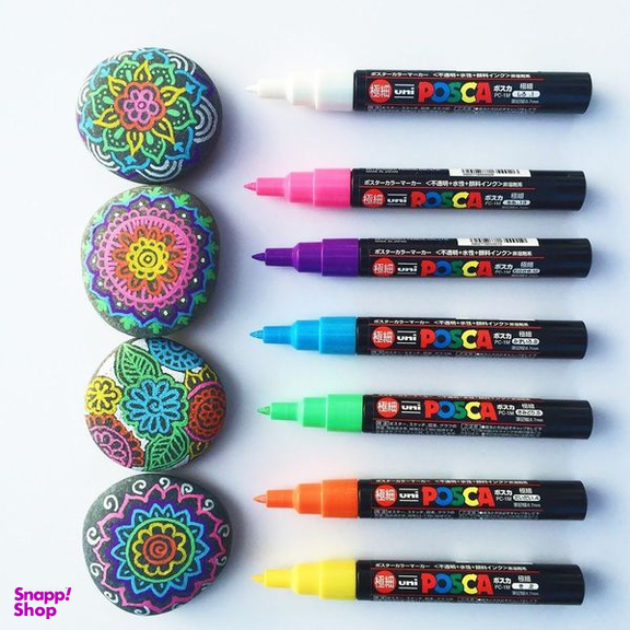 ماژیک یونی بال پوسکا مدل uni ball posca marker pc-3m بسته 8 عددی