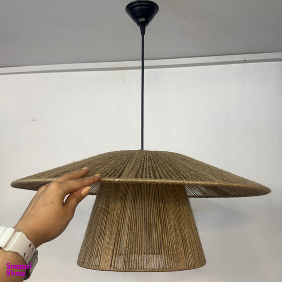 لوستر بافتنی نورهام مدل مکرومه کنفی