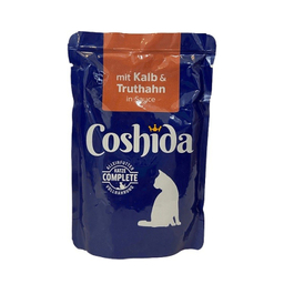 پوچ گربه کوشیدا طعم گوشت گوساله و بوقلمون در سس وزن 100 گرم