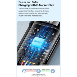 کابل تبدیل USB-C بیسوس مدل (TUNGSTEN GOLD (240W طول 2 متر