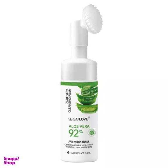 فوم شستشو صورت سرسان لاو مدل آلوئه ورا کد 055 حجم 150 میلی لیتر