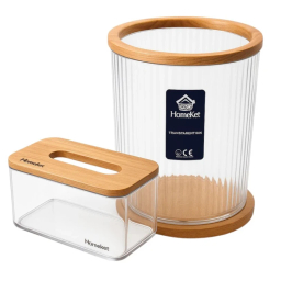 ست سطل و جای دستمال کاغذی هوم کت مدل رابین